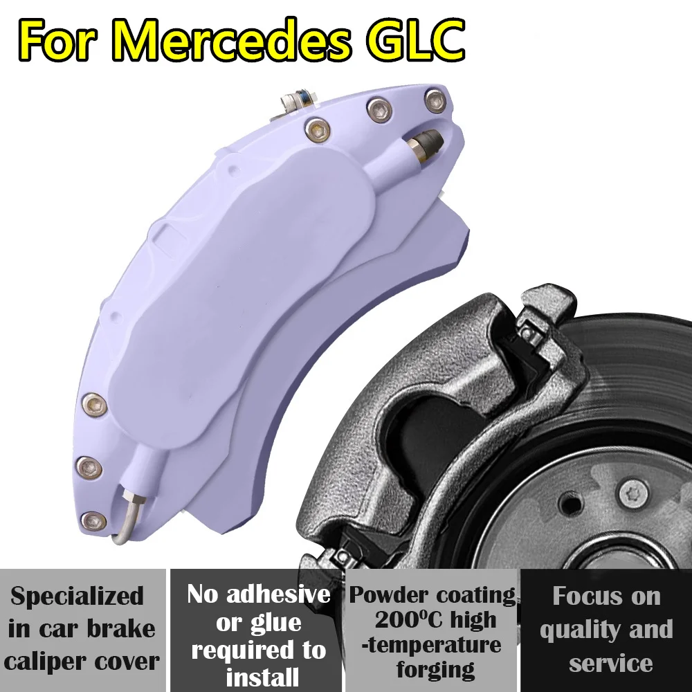 For Mercedes GLC 200 260 300 Car Brake Caliper Cover Aluminum Alloy Fit GLC200 GLC260 GLC300 2016 2017 2018 2019 2022 2023 2024