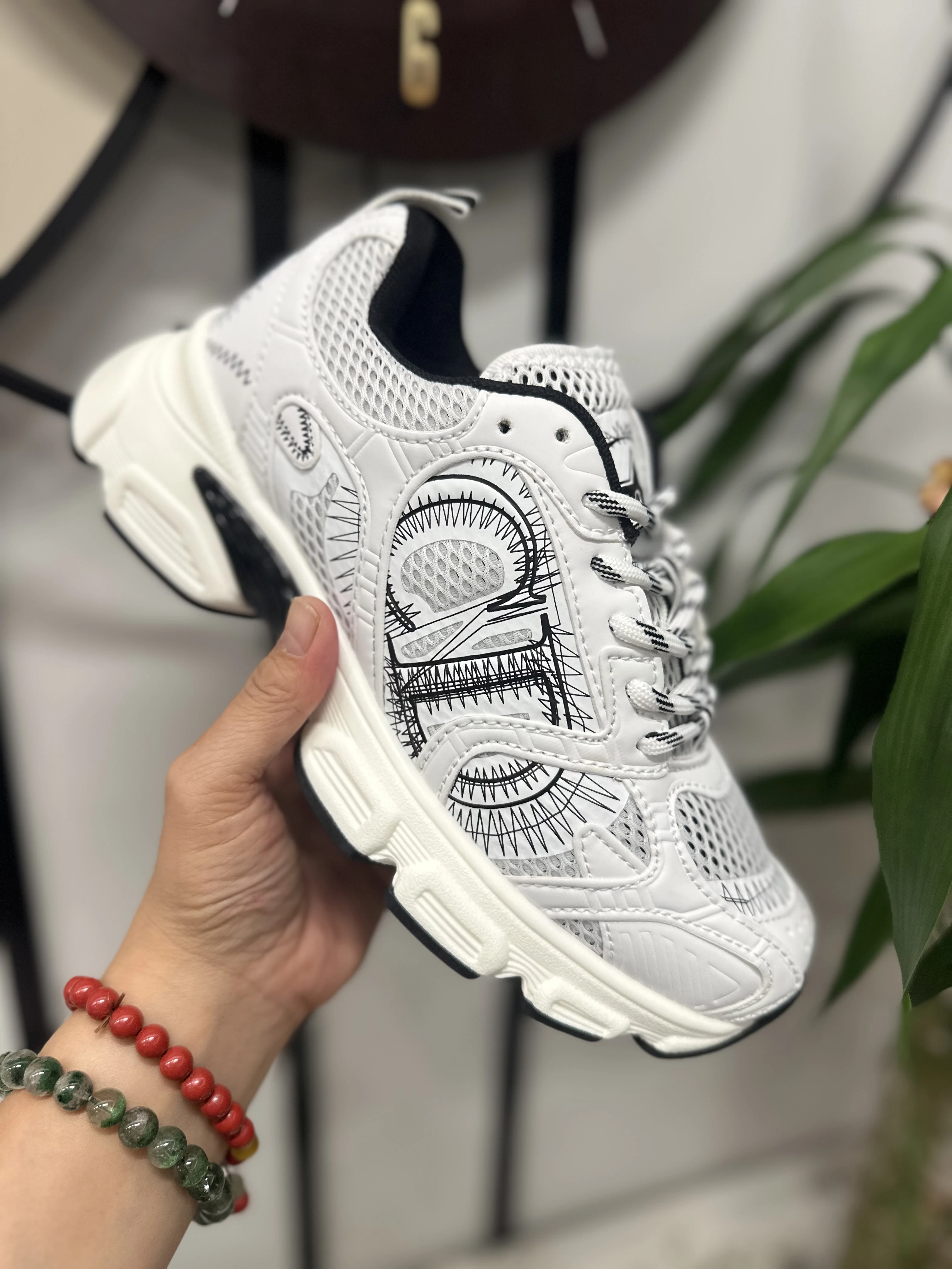 Really Home Mesh Upper Running Shoes Thick Bottom Cd Dad Sneakers Unisex Lace