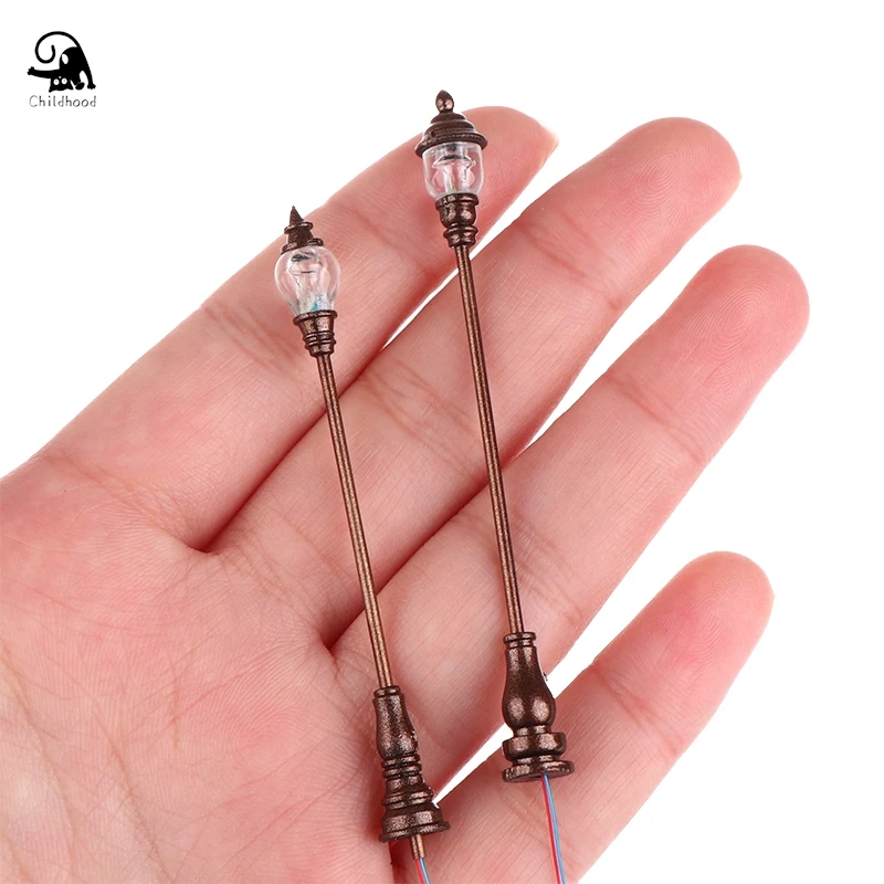 

1:87 Scale Model Railroad Train Lamp Posts Led Street Light Lamp Artificial Miniature Decoration Building Landscape