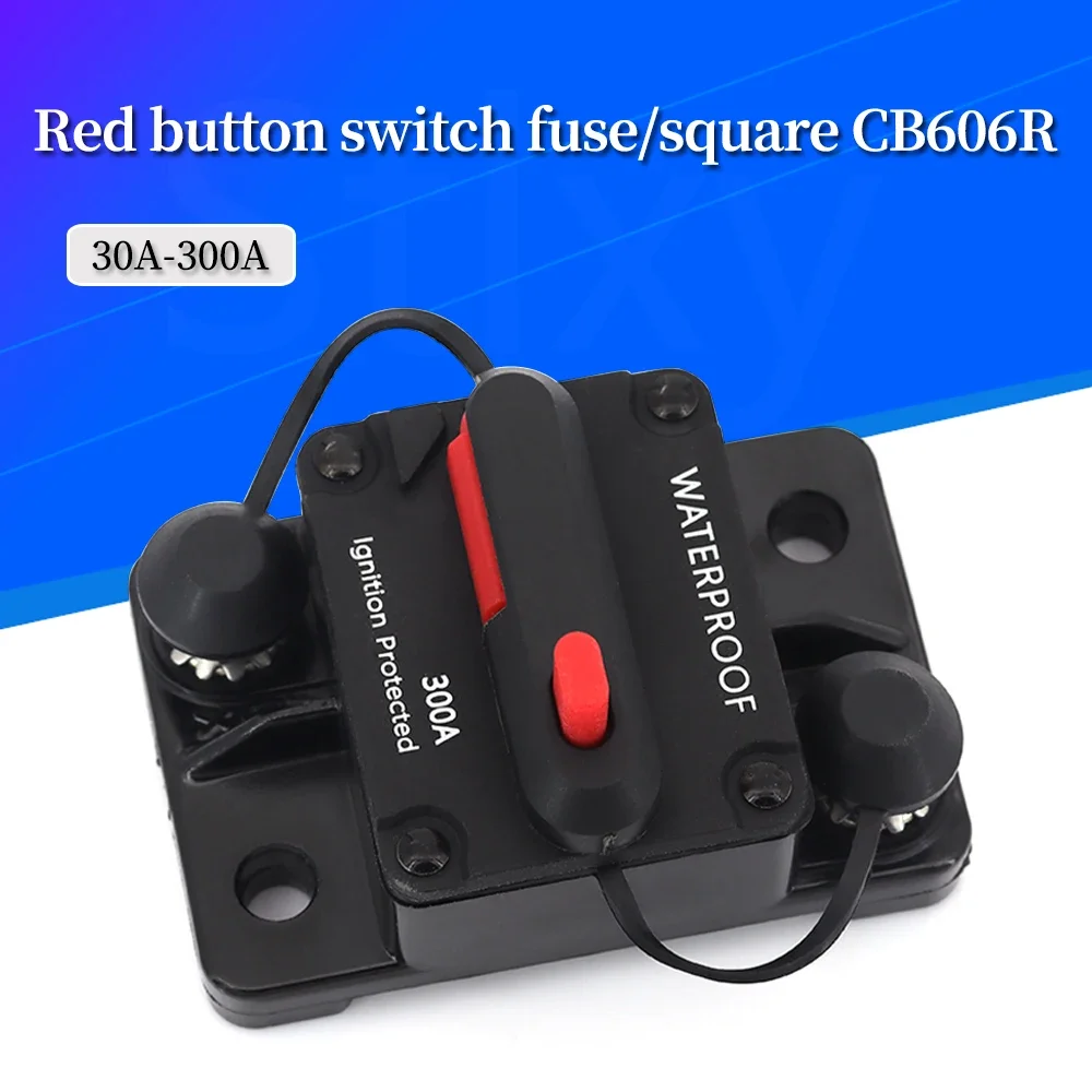 30A-300A Fuse Circuit Breaker 12V Trolling with Manual Reset Car Boat Manual Power Protect for Audio System Car 48VDC Waterproof