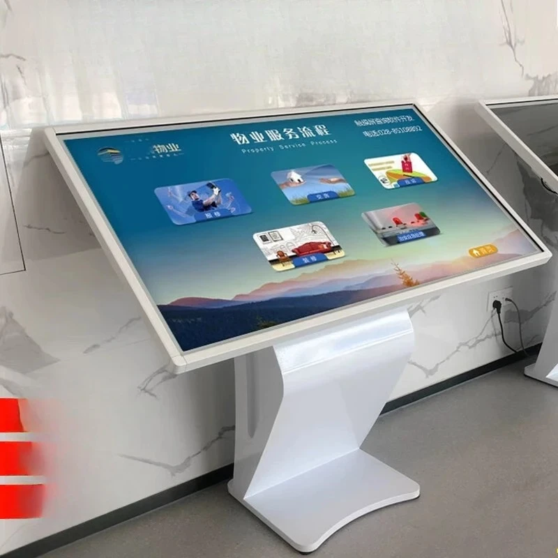 

Horizontal touch inquiry machine Shopping guide Floor LCD playback screen Electronic multimedia interactive touch all-in-one