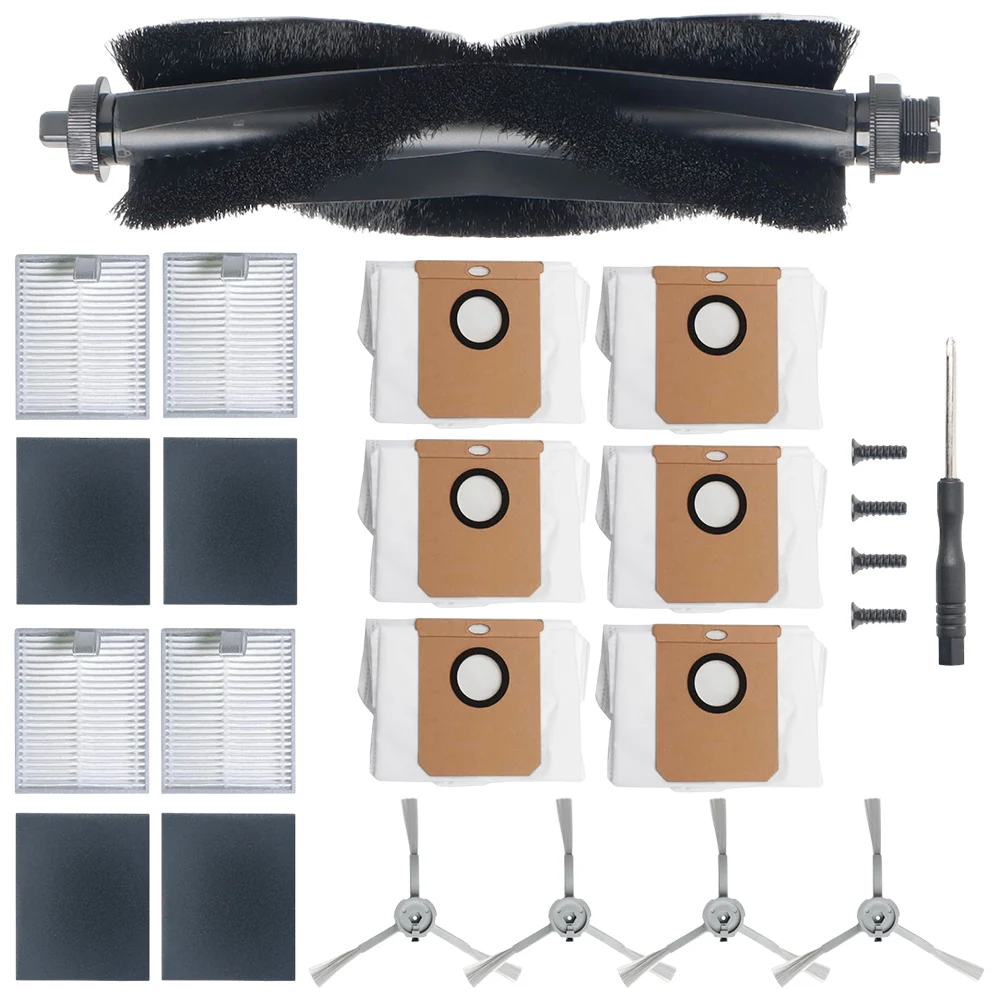 แปรงด้านข้างแปรงลูกกลิ้งกรองฝุ่นสําหรับ Eufy L60/L60 สําหรับ HYBRID/L60 SES หุ่นยนต์เครื่องดูดฝุ่นชิ้นส่วนทําความสะอาดบ้าน