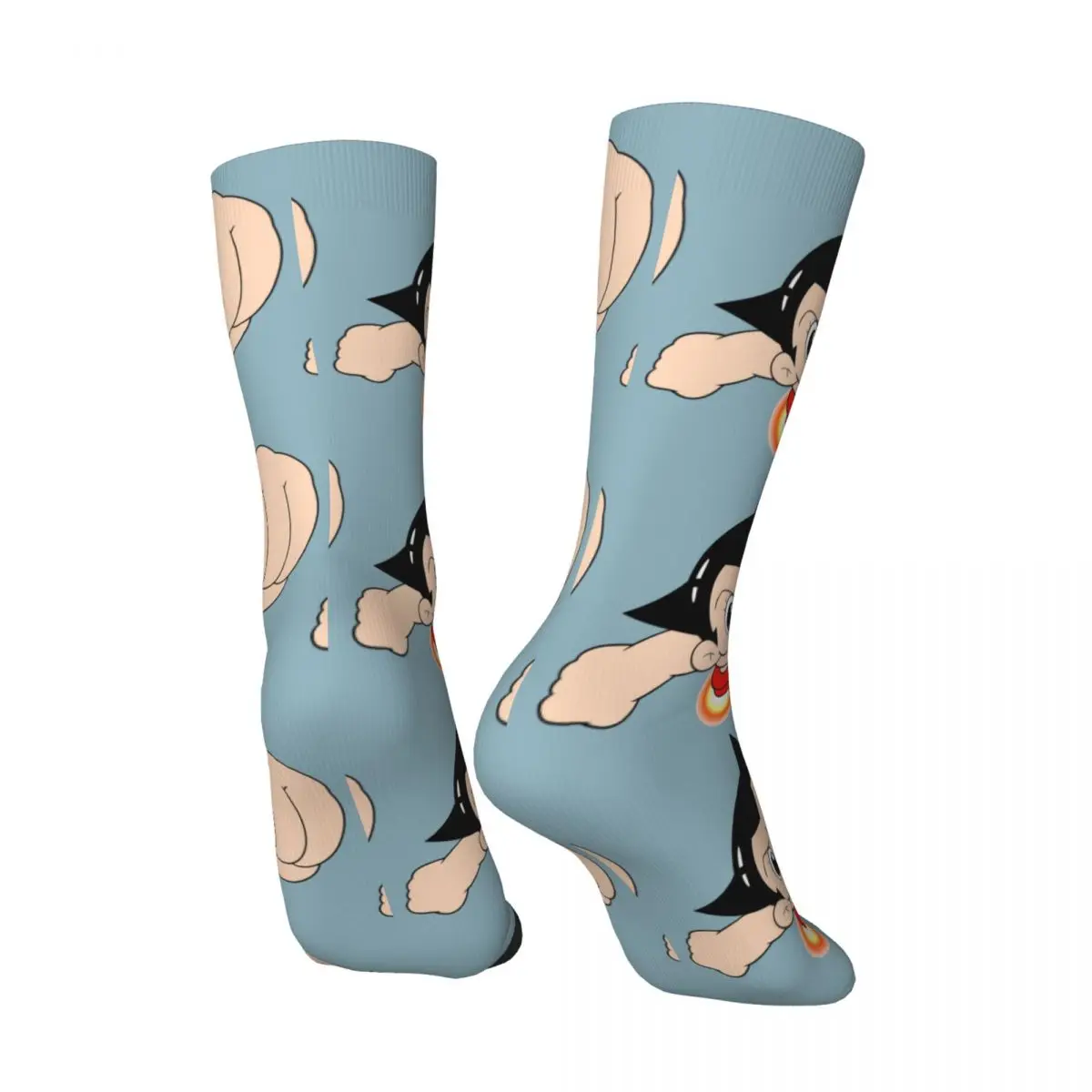 Hip Hop Vintage Fight Crazy Men's Compression Socks Unisex Tetsuwan Atom Anime Astro Boy Manga Harajuku Pattern Print Crew Sock