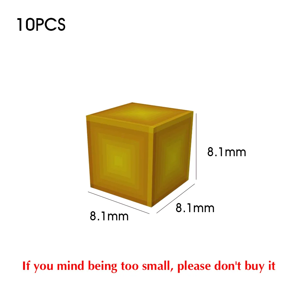 10PCS My World Toys Magnetic Building Blocks Mini DIY Designer Construction Educational For Children Kids Toys Gift Gold Bullion