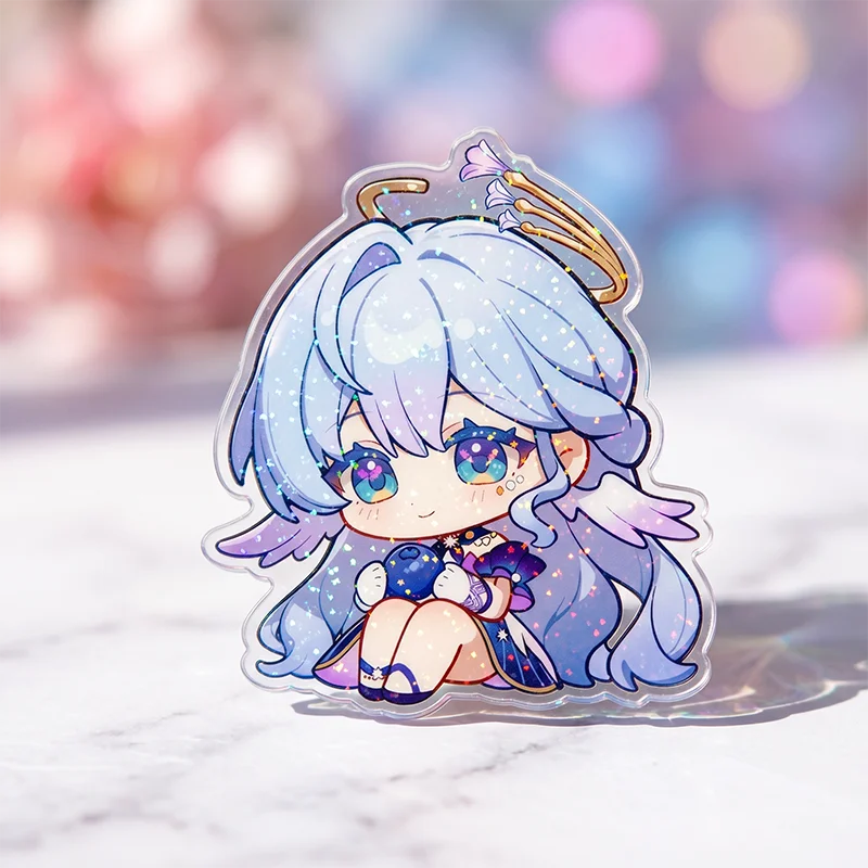 Custom Clear Acrylic Pins Round Cartoon Photo Customized Logo Anime Cute Plastic Pins Personalized Badge Brooch