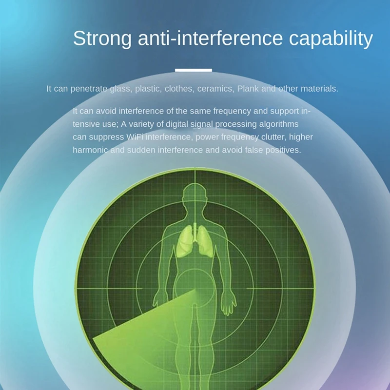 Sensore di movimento umano con rilevamento Radar a microonde di luminanza adatto per la vita intelligente domestica