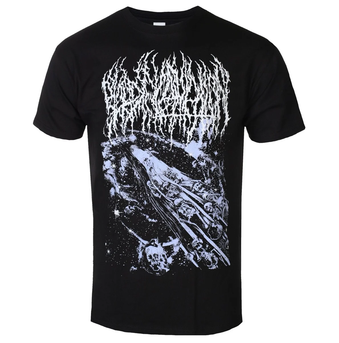 Blood Incantation Space Skull Spaceship Graphic Short Sleeve Top Men Women Progressive Death‑Metal Band Dead Star Slogan