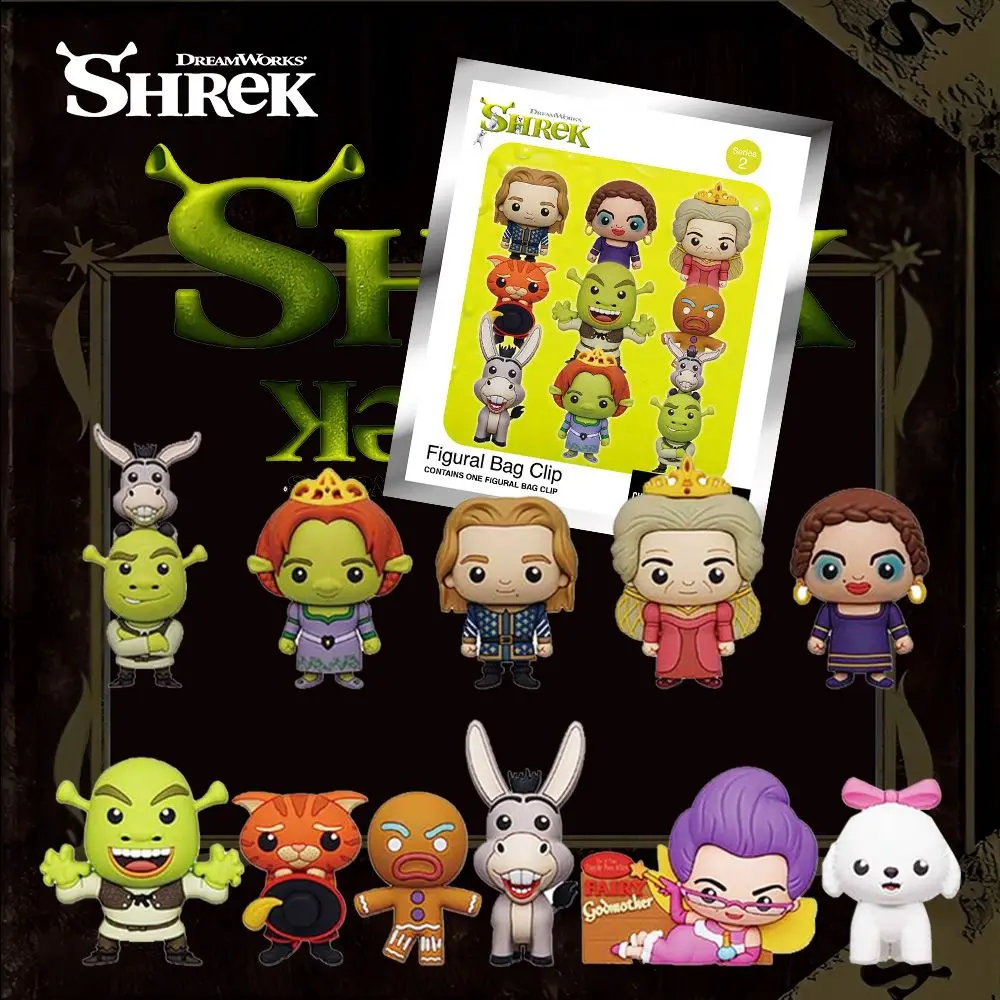 1PC Universal Officially Licensed Shrek 3D Foam Bag Clip Mystery Bulk Blind Box Keychain Random One Birthday Christmas Gifts view 3