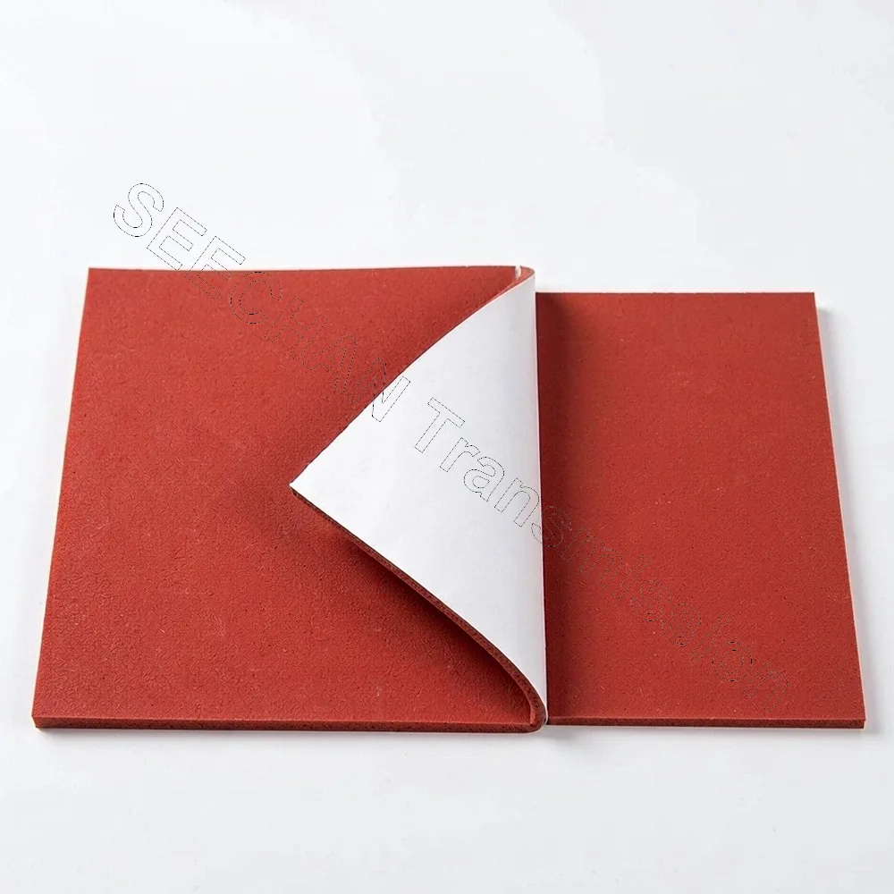 Self-adhesive Silicone Rubber Foam Sheet Red Soft Sponge Mat High Temperature Resist seal Pad Thick 1mm-5mm
