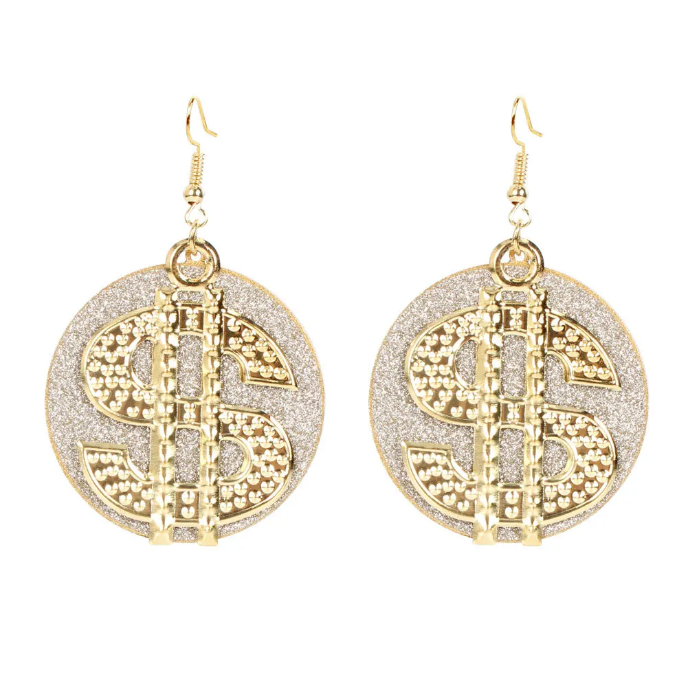 Simple Fashion Earrings For Women Earrings Female Gold Color Dollar Trendy Vintage Multi-Layer Dangle Earring