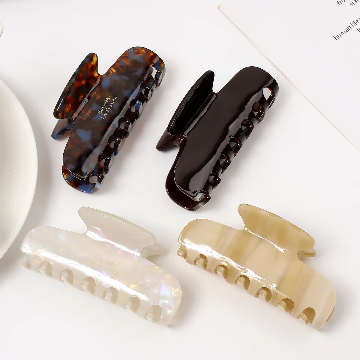 

Autumn and winter, French sense of luxury, acetate grab, clip hair, a lot of hair, a head clip, a headdress, a shark clip girl