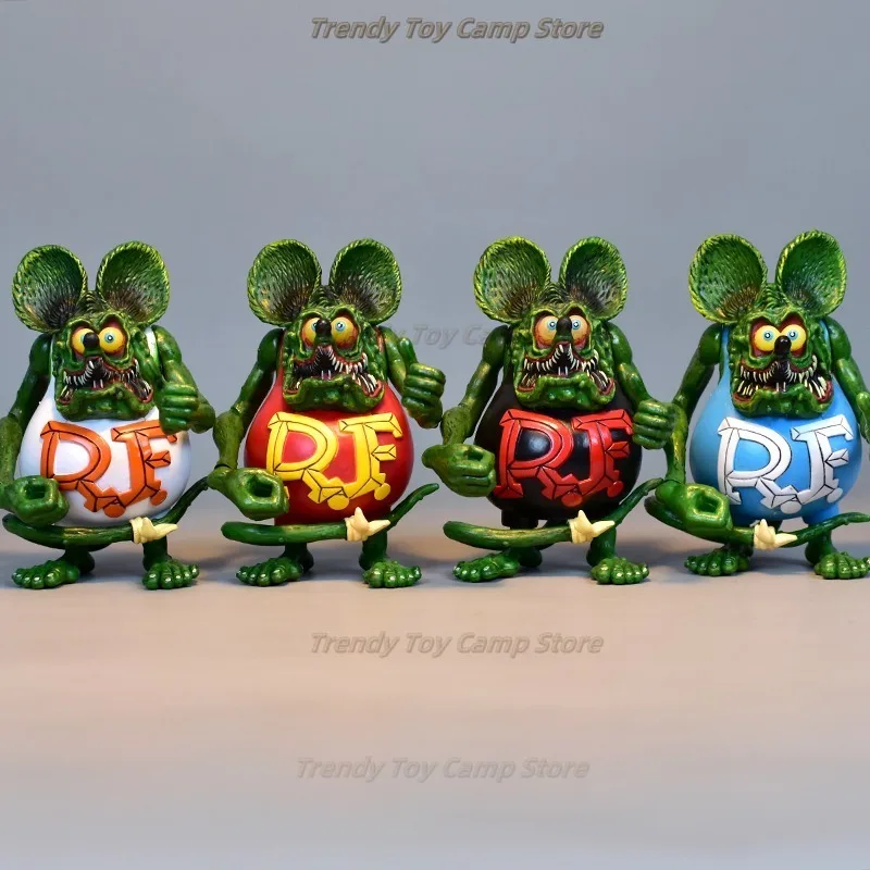 

【В наличии】Tide Play RAT FINK Crazy Mouse Fink Legendary Joints Can Do Ornaments Модель куклы Игрушки.