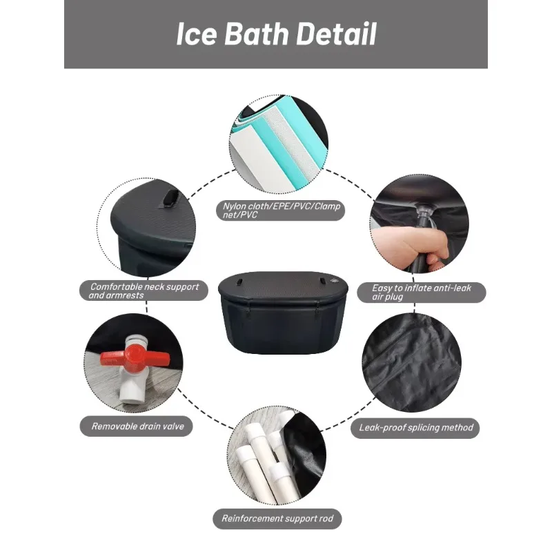 Xiangyin оптовая продажа с фабрики большой размер овальная ванна для ледяной ванны портативная надувная холодная ванна для спортсменов Sports Rela