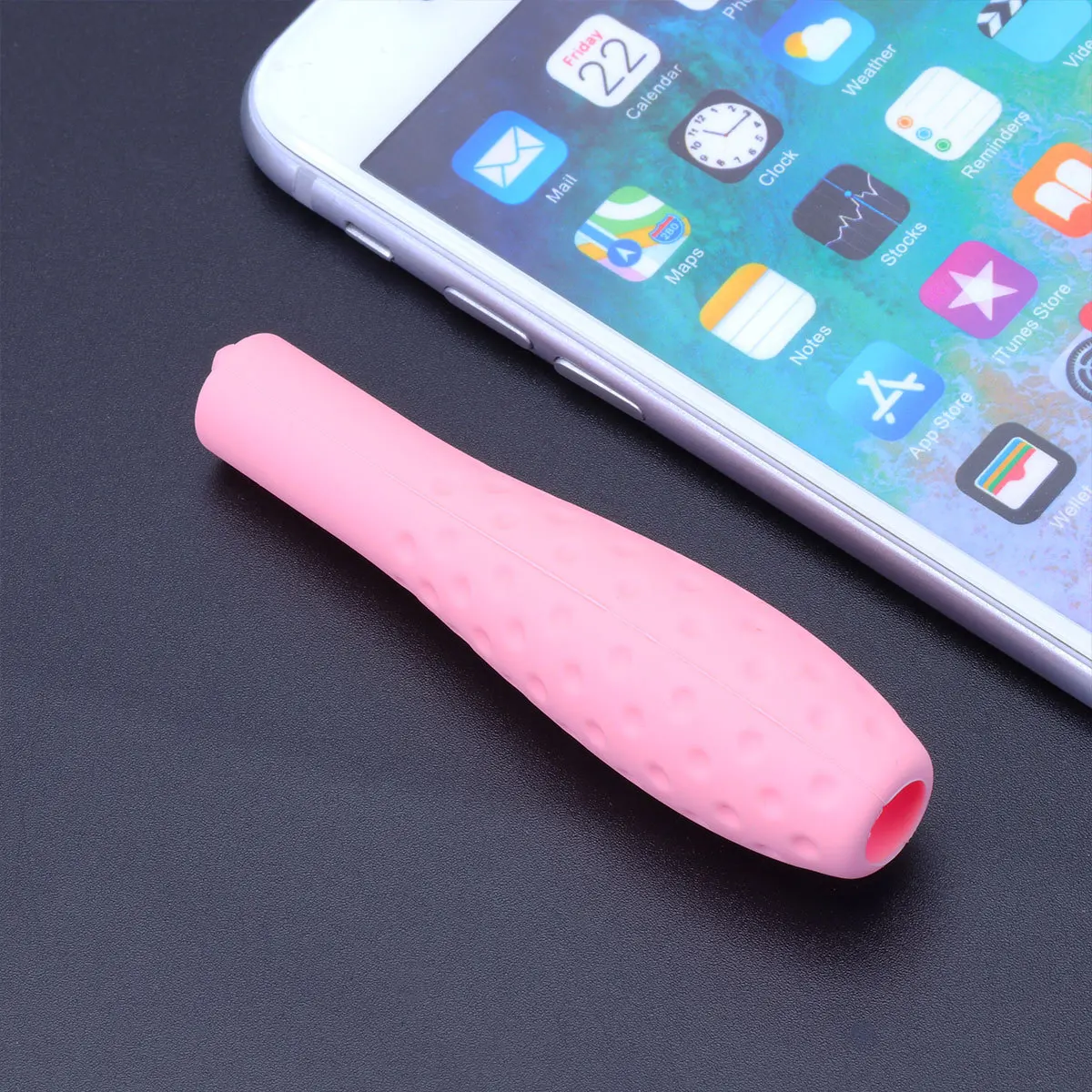 Silicone Stylus Grip Holder Lightweight Dust-Free Coating Scratch Shock Protection For Pencil Pink Compatible Touch