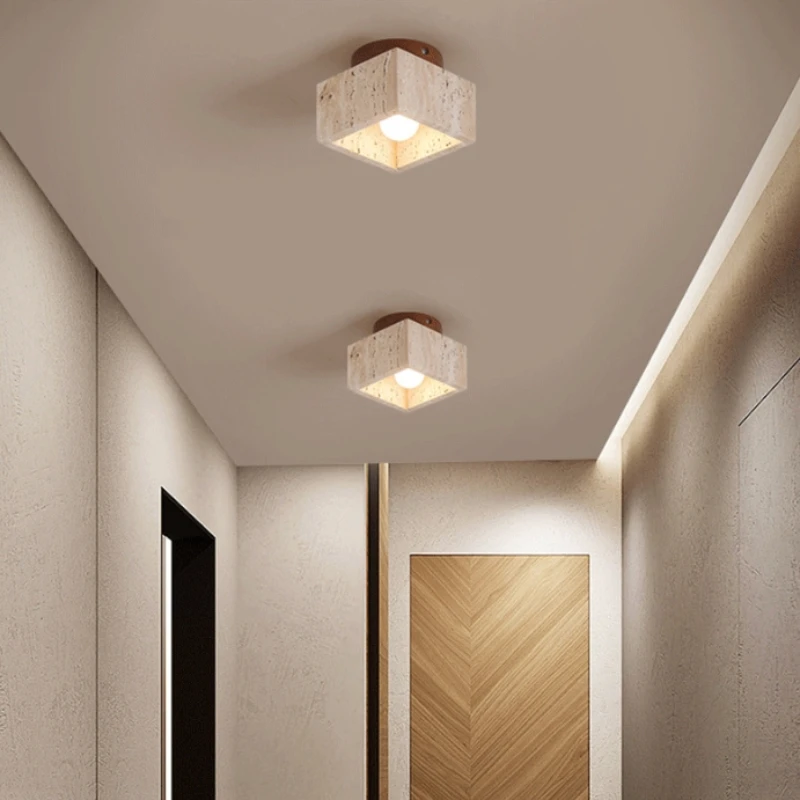 

Cave Stone Ceiling Light Minimalism Simple Household Lighting Hallway Corridor Living Room Aisle LampHome Decor Wabi-Sabi Light