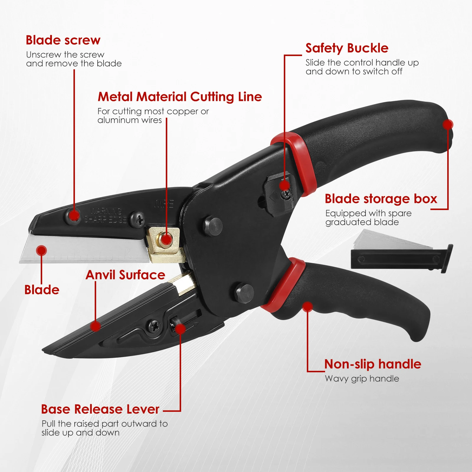 Heavy Duty Scissors Industrial Scissors Sharp Utility Shears Multipurpose Utility Cutter for Branch Plastic Carpet