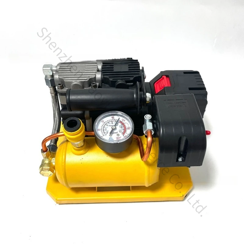 Kompresor Udara Baterai Lithium Tanpa Sikat, Pompa Kompresor Udara Portabel Tanpa Oli Bertekanan Tinggi 1.5L untuk Pengisi Ban Mobil