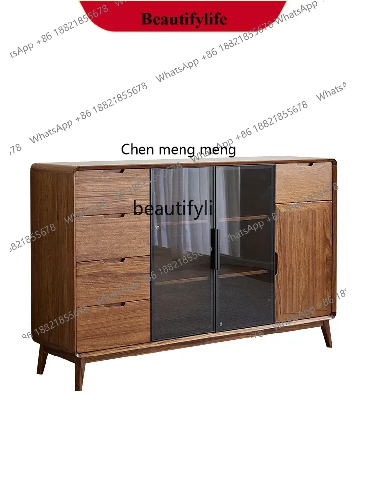

X ss 8617 All solid wood dining side cabinet Modern new Chinese-style household locker Light luxury minimalist wine cabinet