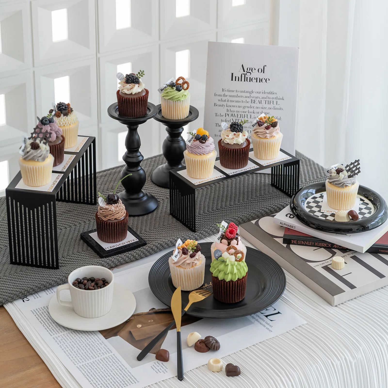 Simulation Fruit Cakes Fake Cake Cupcake Model Cup Window Display Photography Props Dessert Shop Ornaments Home Decor