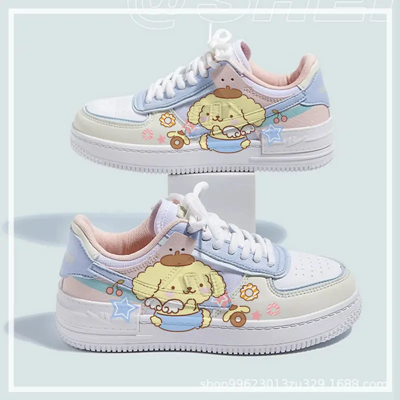 Sanrios Hello Kittys Cinnamoroll Cartoon Sneakers Sports Spring Autumn Flat Sports Wearable Versatile Cute Kuromi Casual Shoes