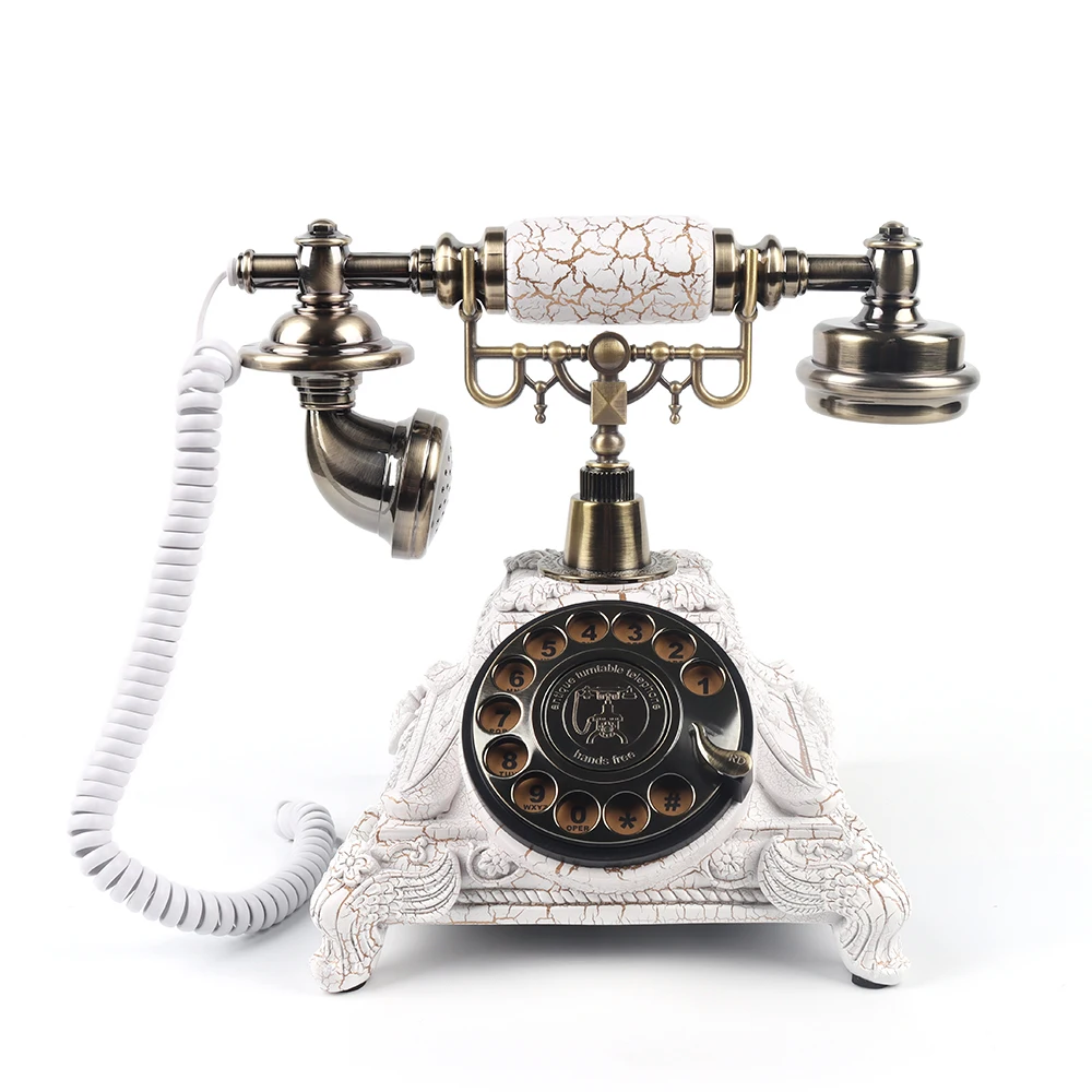 CHEETA Gold antique phone retro European wedding event audio guestbook phone Message Recording Audio Guestbook Telephone