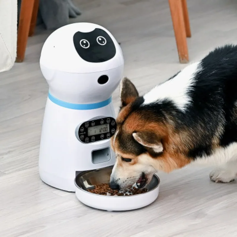 Smart Voice‑Record Automatic Pet Feeder Robot Timed Quantitative Food Dispenser For Cats Dogs Household Pet Feeding Machine