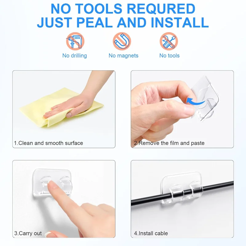 خطافات لمشابك أضواء سلسلة خارجية 26 قطعة خطاف إضاءة عالي التحمل مع شرائط لاصقة مقاومة للماء لتعليق إضاءة عيد الميلاد #5