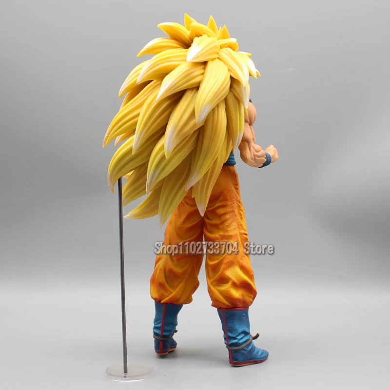 ในสต็อก SSJ3 Goku Dragon Ball ตัวเลข GK Super Saiyan Super 3 Son Goku ตัวเลขการกระทํา 30 ซม.PVC อะนิเมะคอลเลกชันรุ่นของเล่นของขวัญ