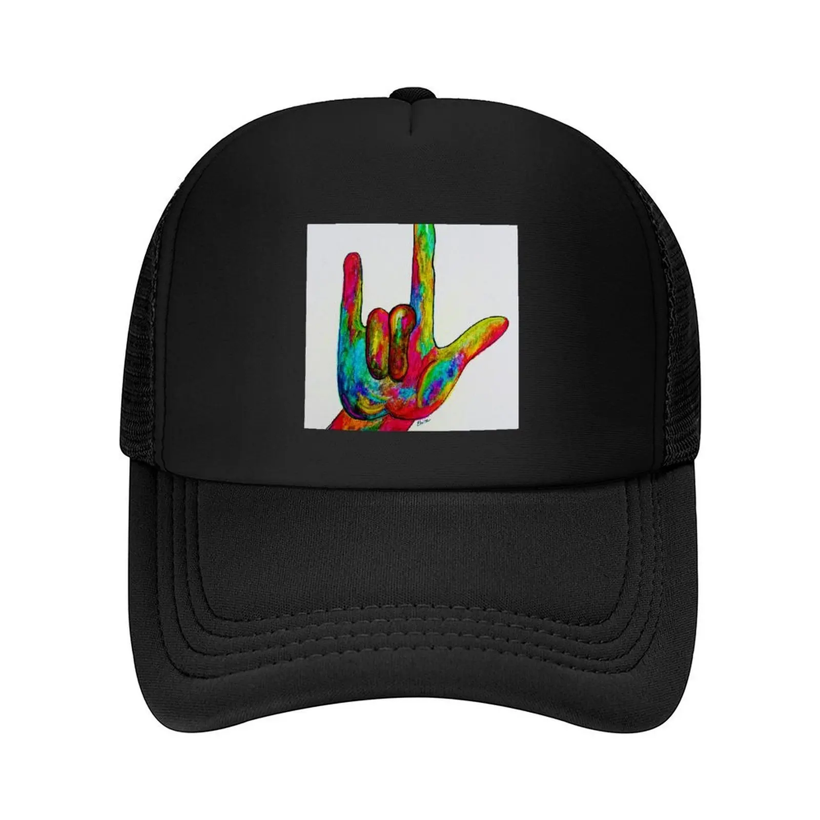 

I LOVE YOU - American Sign Language Baseball Cap Golf Hat Golf Hat Man men's big size hat Luxury Brand For Women Men's