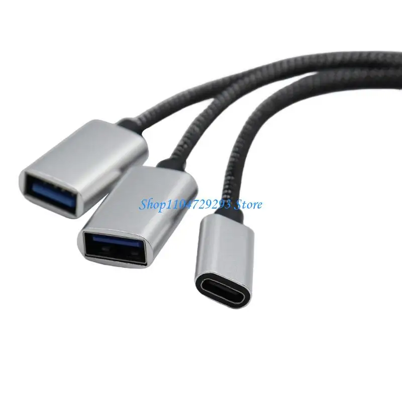 

Кабель сплиттера USB 2.0 Y2GD с 2XUSB и женским портом типа C для данных источника питания