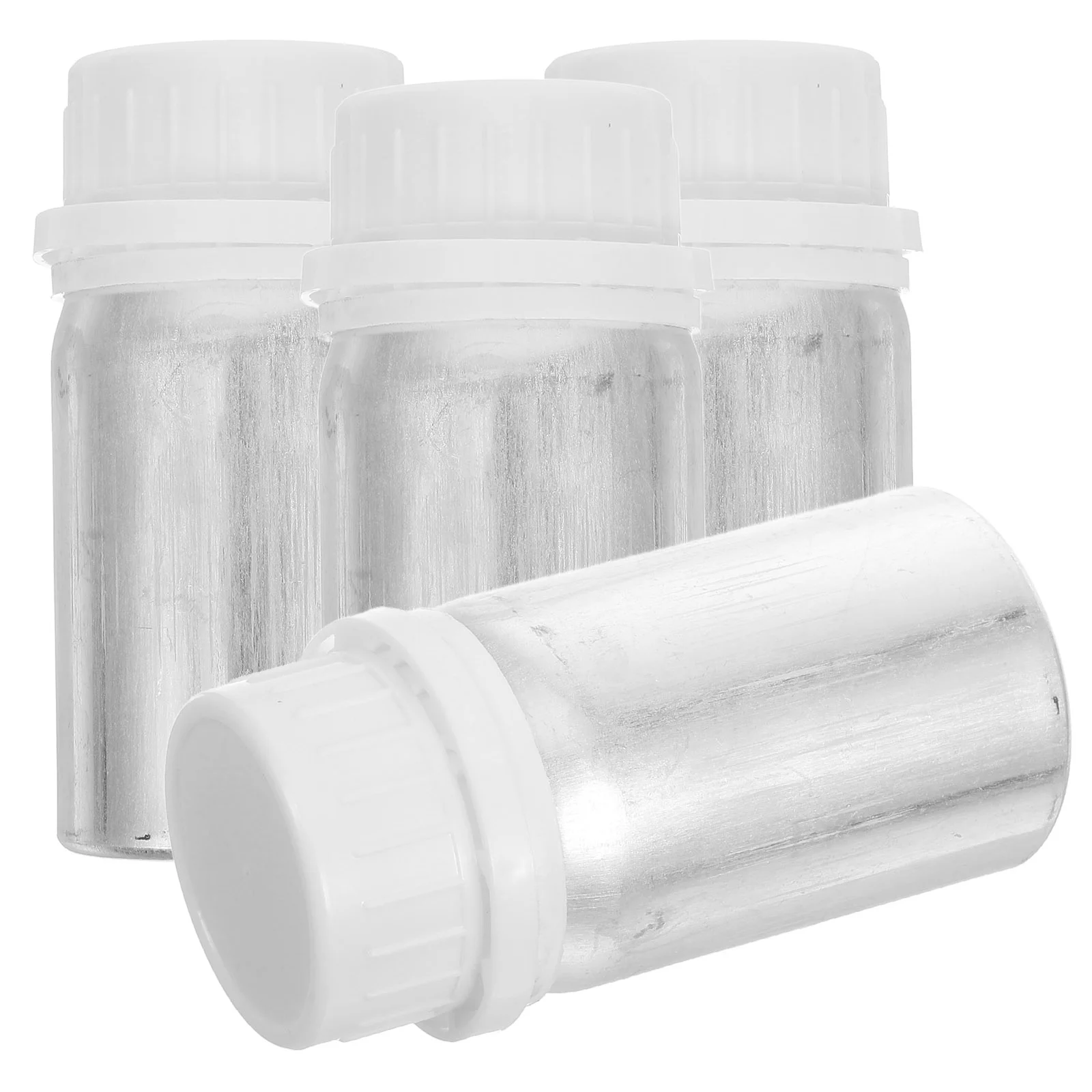 

4 Pcs Anti-theft Vials Bottle with Cap Reagent Empty Bottles Plastic Chemical Storage Liquid
