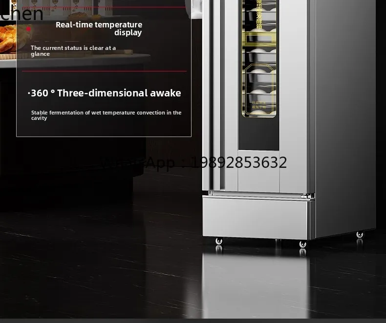 Scatola di fermentazione Cottura commerciale Panini di noodle di cartone animato Pane al vapore Pizza Macchina per la fermentazione a vapore