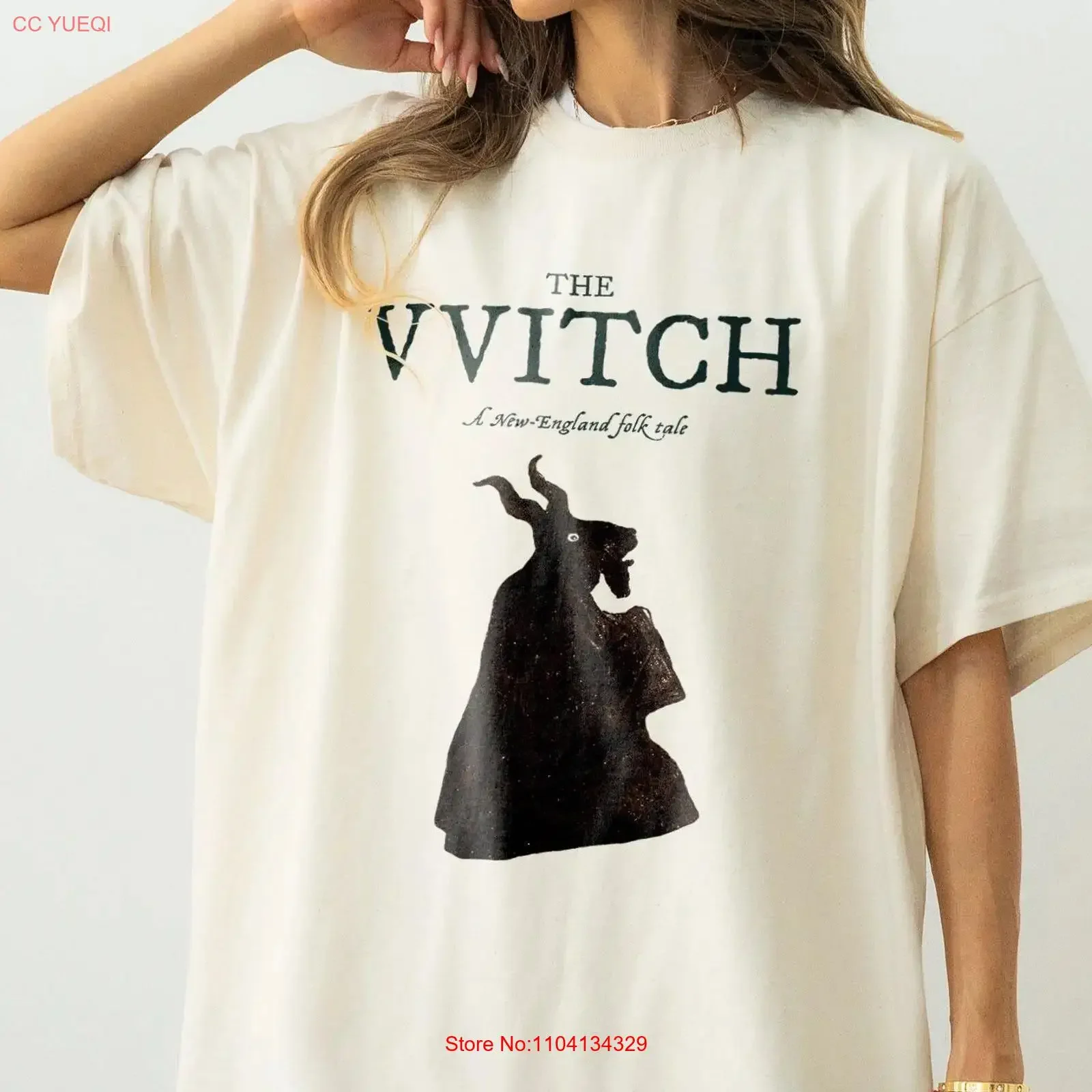 The Witch T Shirt A24 Folk Horror Black Phillip GoaT Robert Eggers Inspired Cult Movie Apparel for Fan vintage Washed