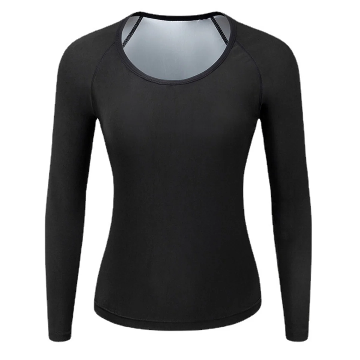 1pc Women Sauna Suit Fitness Exercise Sauna Sweat Suit Long Sleeve Sauna Top Sweat  for Women image 5