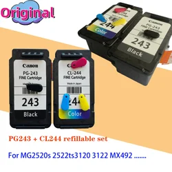 PG243 CL244 243 244 Ink Cartridge for Canon MG2924 MG2420 MG2520 IP2820 IP2920 printer 243XL 244XL PG243 CL244 PG-243XL