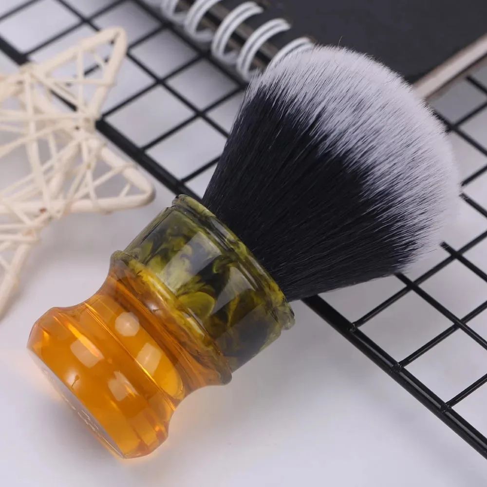 

Yaqi 24MM Men Wet Shave Brushes Sagrada Familia Black/White Tuxedo Synthetic Fibre Resin Handle Face Cleaning Shaving Brush Tool