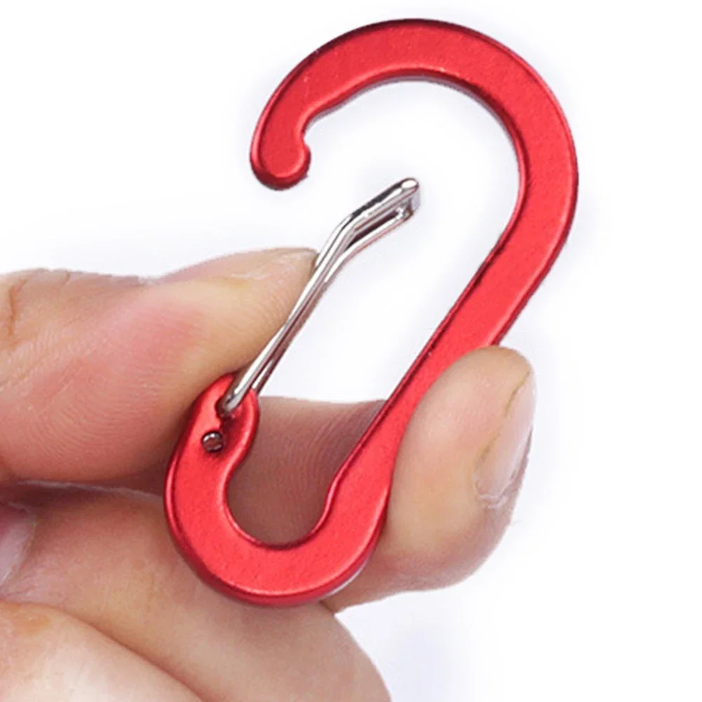 6 stücke Karabiner Clip Aluminium Legierung Schlüsselbund Lock Schnalle Snap D-Ring Clip Outdoor Rucksack Camping Multi Tool Angeln wandern Haken – Detail 15