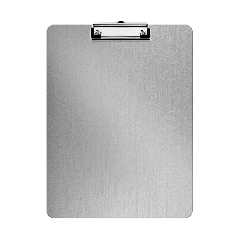 Metal Clipboard Folder A4 Stainless Steel Clip Board Bill Storage Folder Writing File Board Menu Splint For Business