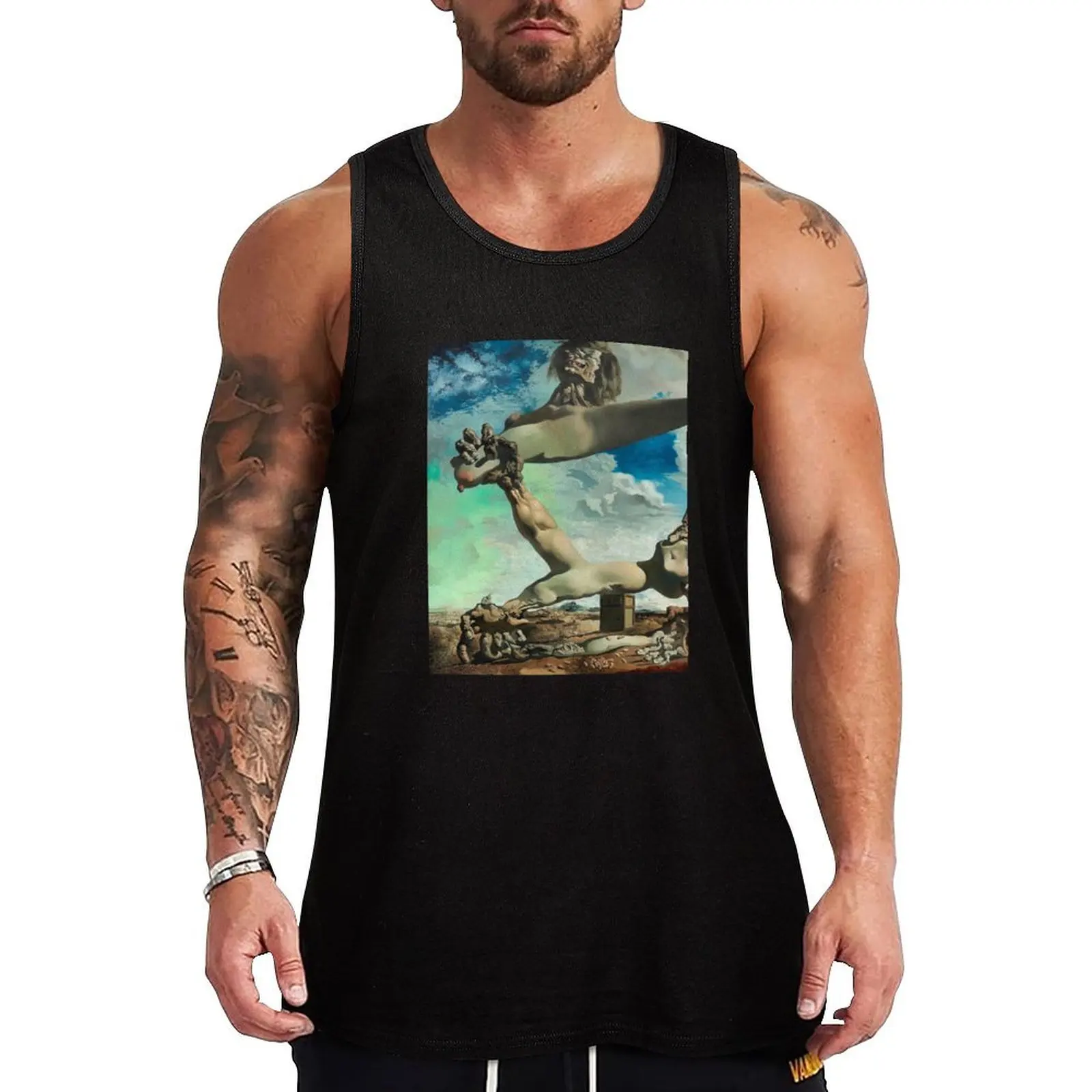 Salvador dali original paintings surrealism Tank Top gym clothes for man gym men gym top fashion 2025 man