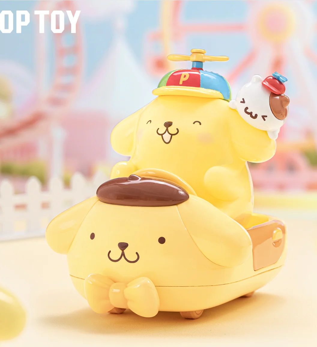 Echte Sanrio PomPomPurin Pretpark Series Blind Box Schattige popcollectie Desktop Ornament Modetrend Cadeau