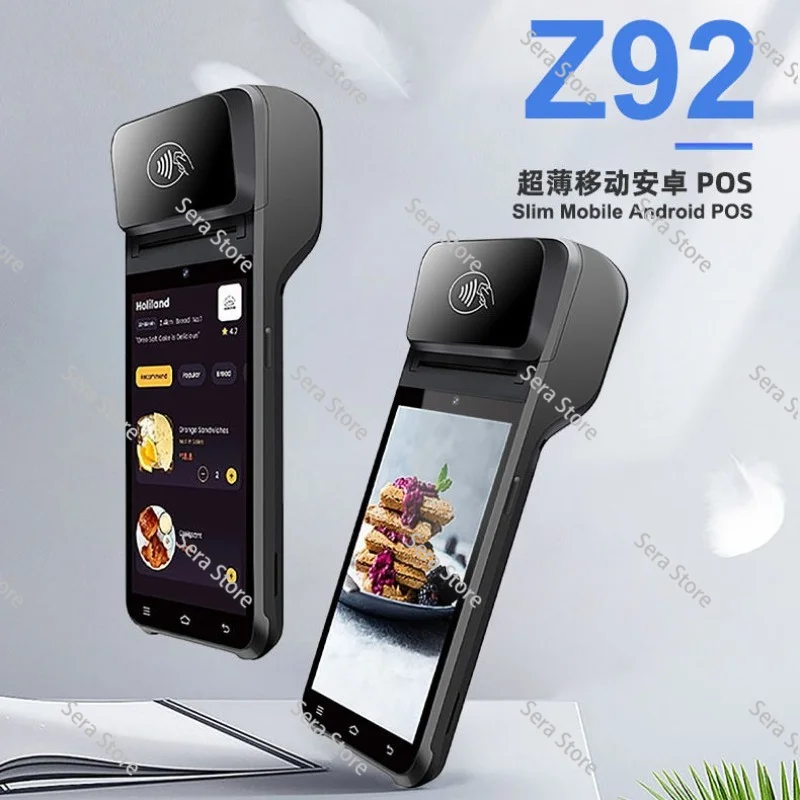 Мобильная POS-система Android 13.0 ZCS Z92 с термопринтером и сенсорным экраном для точек продаж