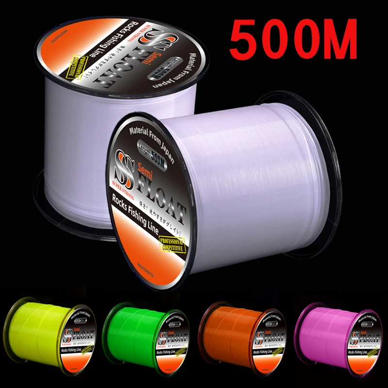 

REDTOMATO 500M Drifting Fishing Lines Monofilament Nylon Semifloating Super Strong Fishing-line Sea Lure Pole Fishing Tools