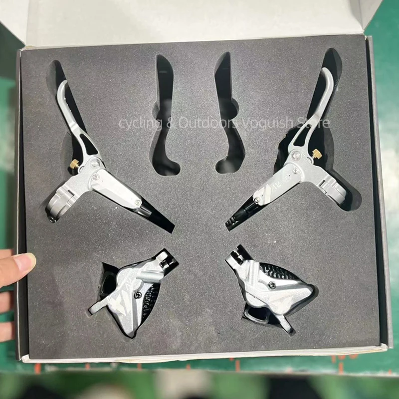 Ronglun High Quality 4 Pistons Hydraulic Disc Brake 850/1500mm Mountain Bike AM DH MTB Soft Tail Parts CNC Levers and Brakes