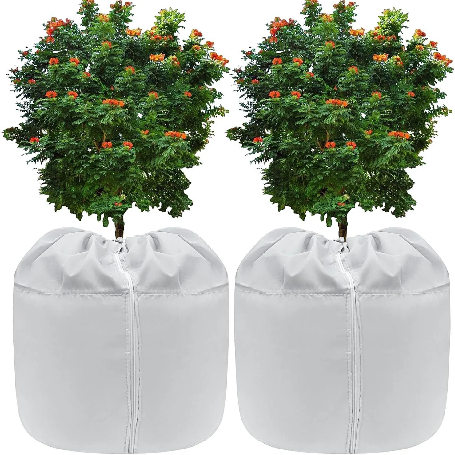 

Pack of 2 Thermal Pot Protectors with Drawstring, Thermal Pot Protection for Plants, Insulated Plant Cover, for Frost Protection