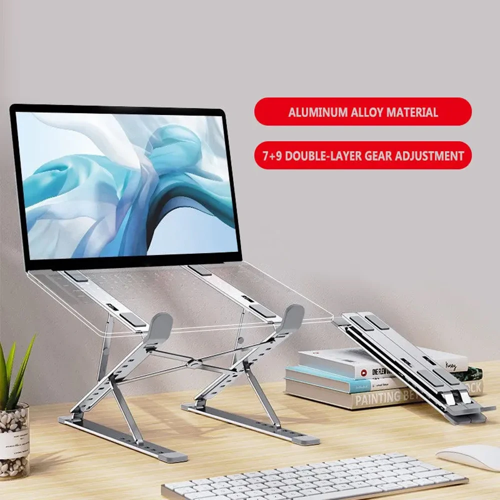

Aluminum Laptop Stand​​ ​​Folding Design​​ ​​Lightweight Stand ​​Tablet Holder Adjustable Anti-Slip ​​Notebook Holder​​