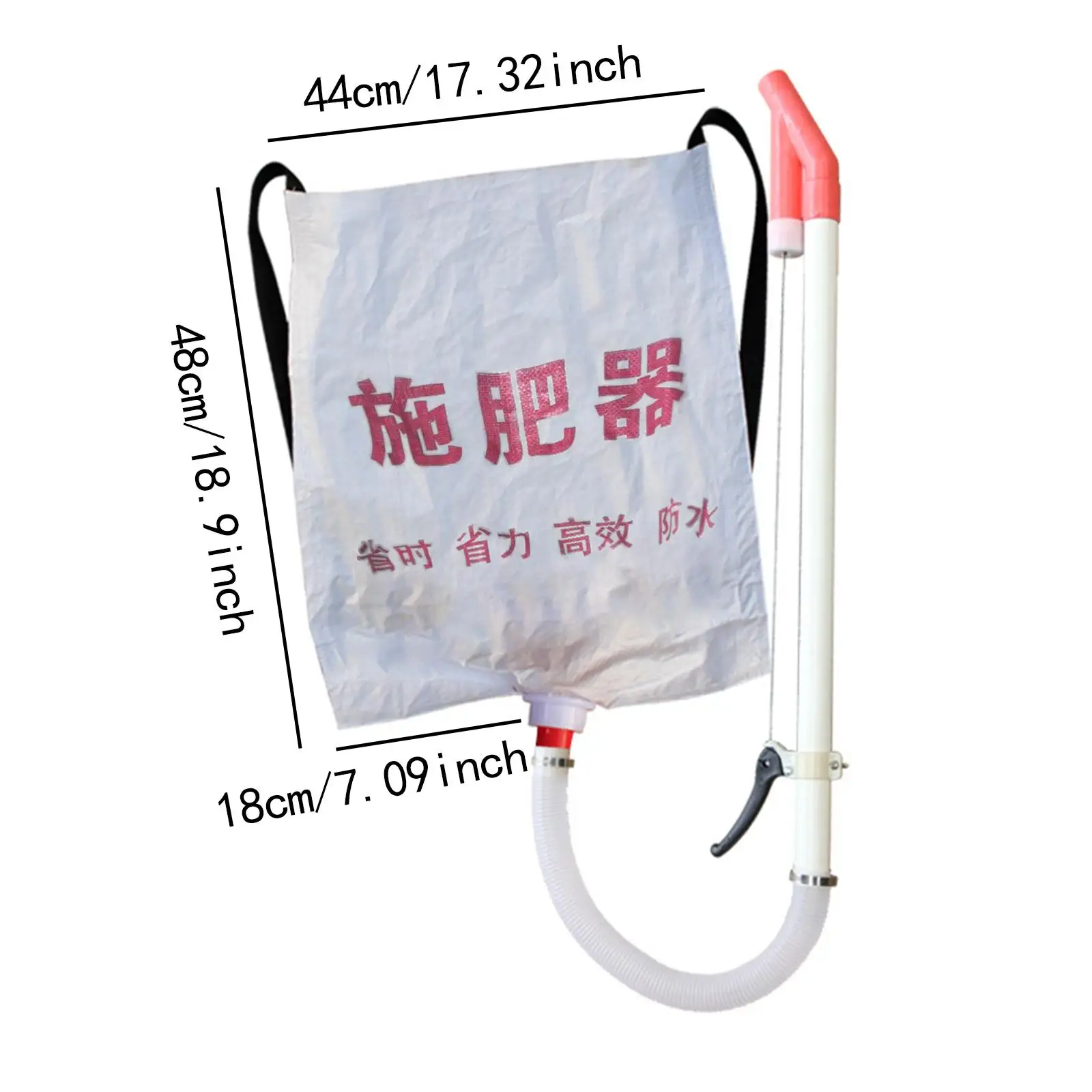 Granular Fertilizer Spreader with Backpack Woven Bag Multipurpose Professional for Vegetables 48x44cm Sturdy Labor Saving