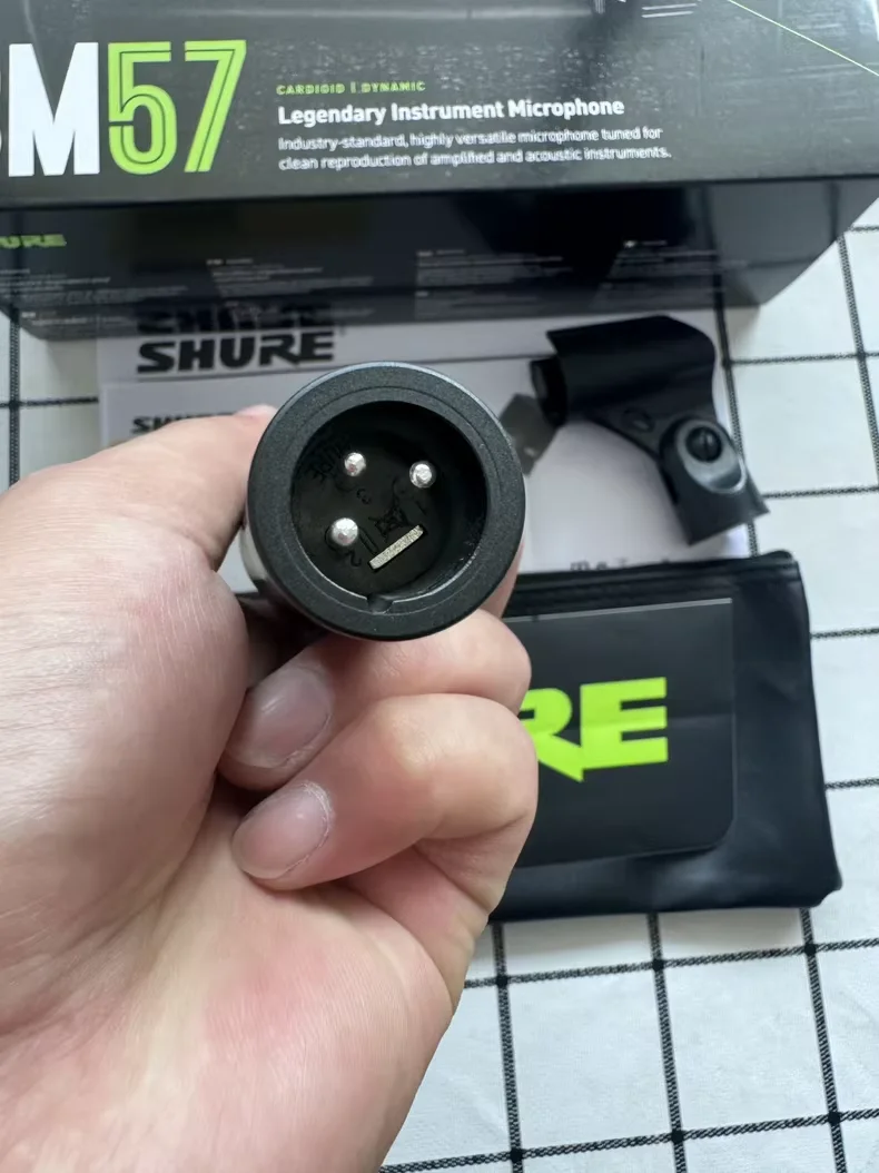ميكروفون ديناميكي أحادي الاتجاه احترافي أصلي من Shure SM57 سلكي معدني لأداء غناء الكاريوكي على المسرح المباشر #6