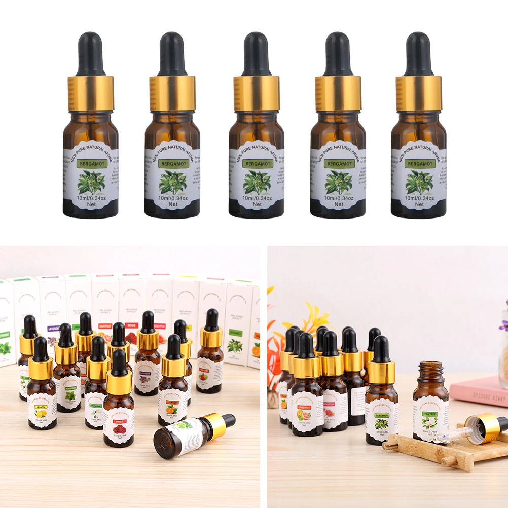 

10Ml Pure Aromatherapy Essential Oil Bergamot Scent Water-Soluble for Humidifier Diffuser Home Office Car Stress Relief Air