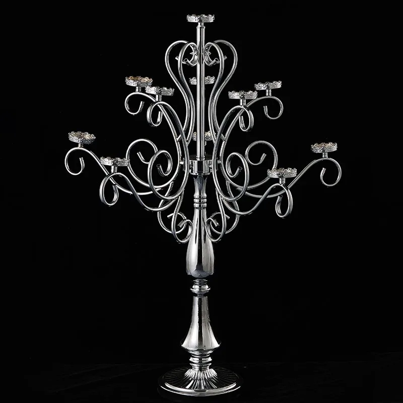 New wedding props, electroplated candlestick table flower stand, series wedding arrangement stage window on-site decoration