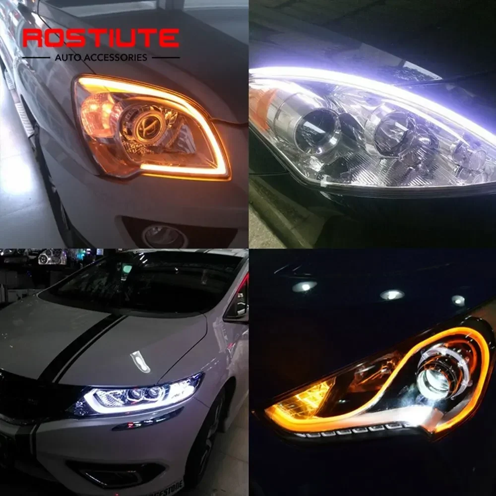 Muti Mode RGB LED DRL Daytime Running Lights for Car Headlight  Flowing Turn Signal Strip APP/Remote Control 12V Decorative Lamp